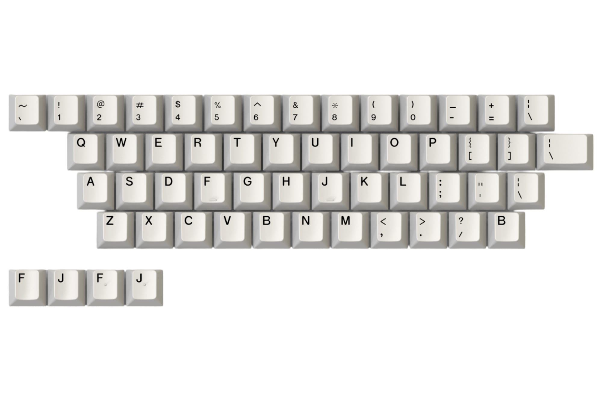 Hammerworks Alphas ANSI-EN (R6) Keycap Kit · Milktooth
